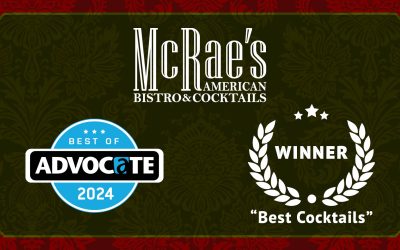 McRae’s American Bistro & Cocktails Named “Best Cocktails”