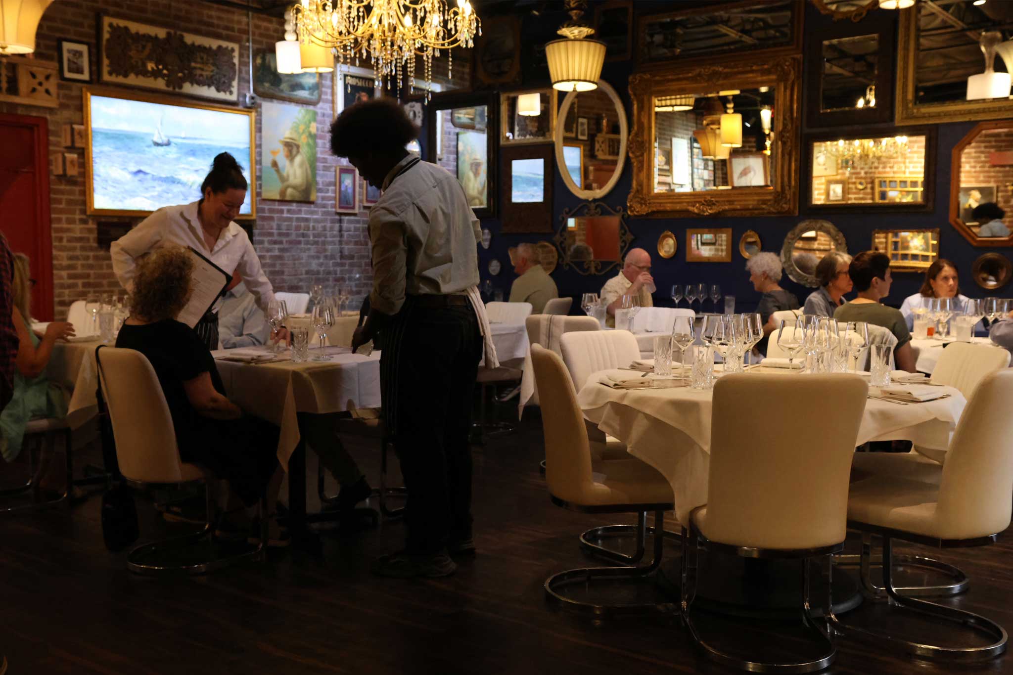 wine-dinner-servers Lemon Caper Chicken McRae's American Bistro